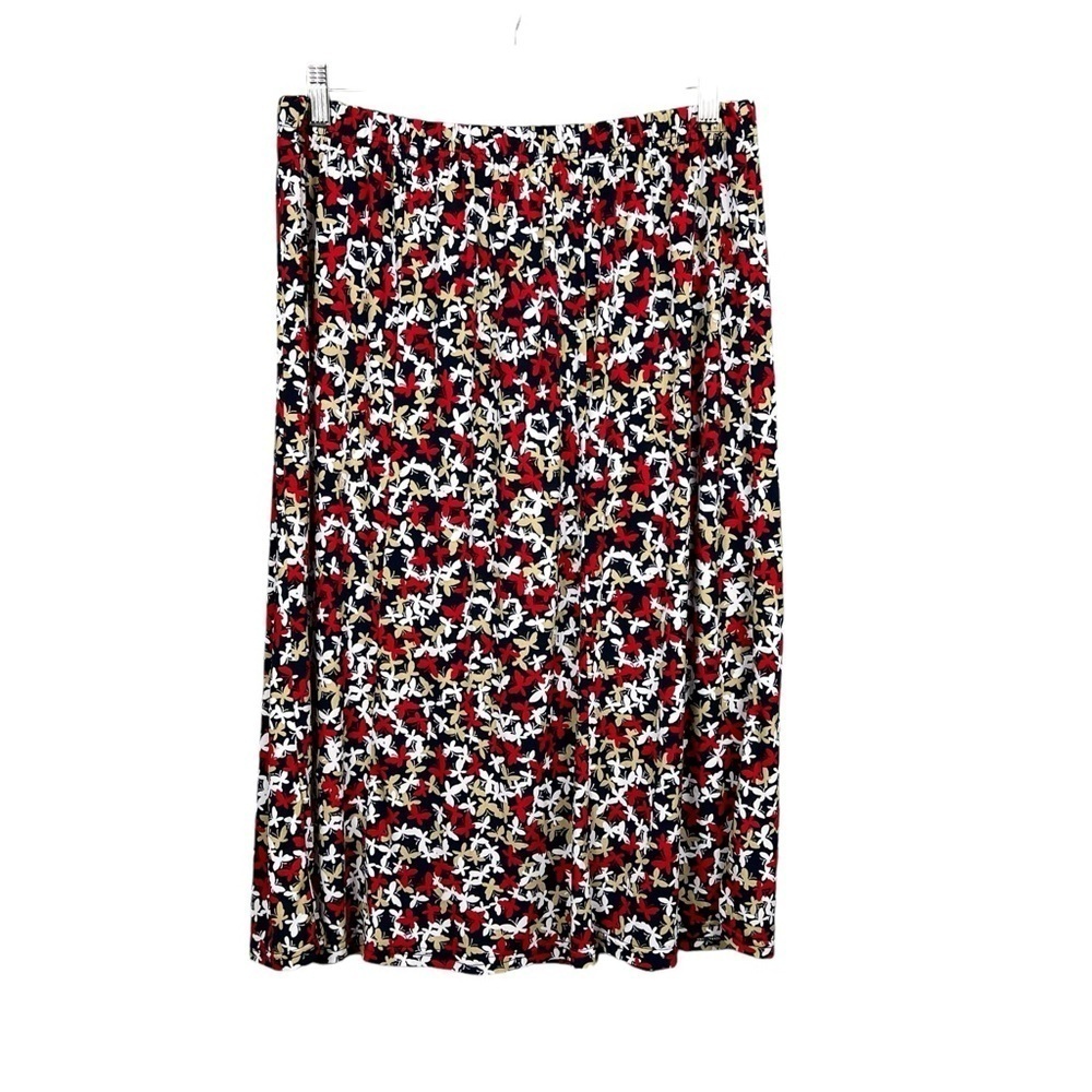 Alfred Dunner Womens Medium Butterfly Skirt Elastic Waist Midi Fairy Whimsical
